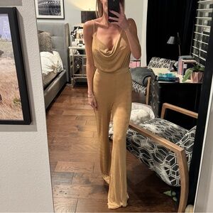 Elegant Gold Jumpsuit